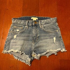 H&M Distressed Jean Shorts Size 0